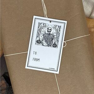 Halloween Gift Tags Handmade Set of 10 with HempTwine Halloween Party Favor Tags